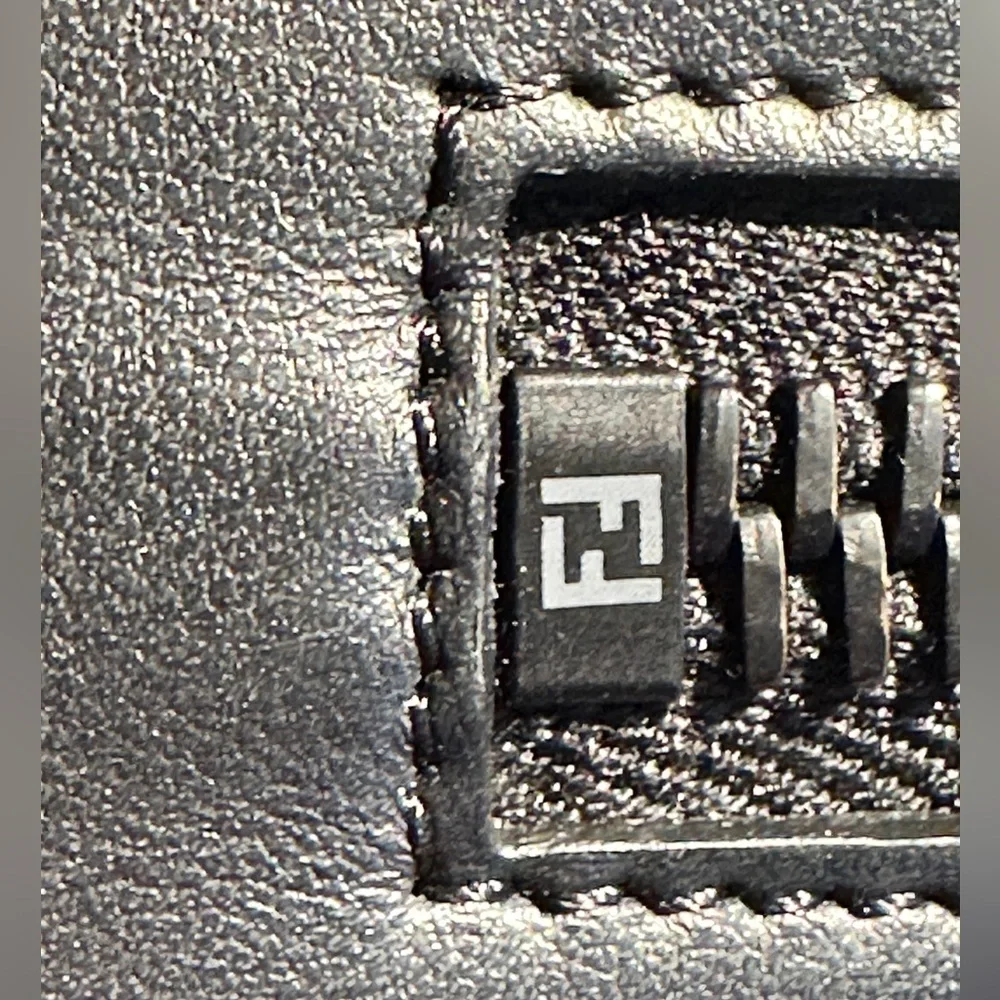 Fendi Large Zippered Wallet (EUC; Black)